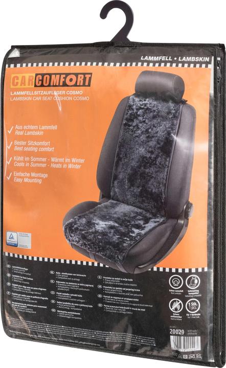 Immagine prodotto CarComfort Sitzaufleger aus Lammfell Cosmo anthrazit 12-14 mm Fellhöhe