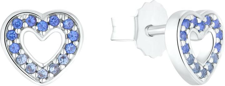 Image du produit Prinzessin Lillifee Boucles d'oreilles pour filles, argent 925 Sterling, zirconium (synth.), coeur (Argent 925)