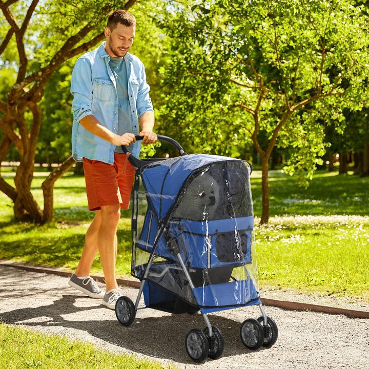 Actual product image PawHut Dog buggy with rain cover (Dog, Foldable)