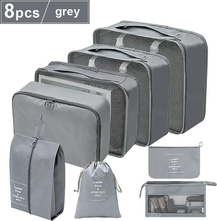 Produktbild Only-Bags.Store 8 PCS Set Travel Organizer Aufbewahrungstaschen Kapazität Koffer Sortierung Organizer Set