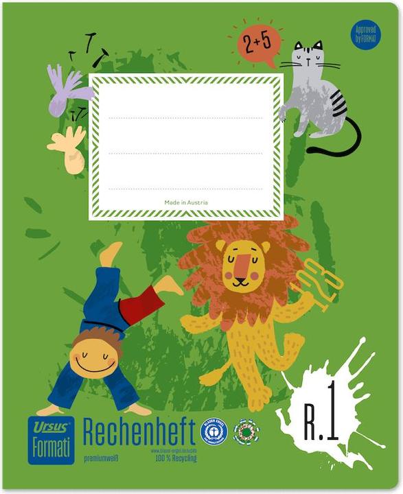 Image du produit Ursus Cahier d'école R.1 19.5 x 24 cm, Quadrillé, Vert (19,5 x 24 cm, Quadrillé, Couverture souple)