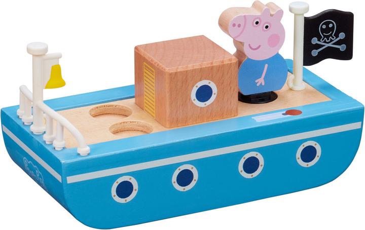 Actual product image Boti Peppa Pig wooden boat with figure