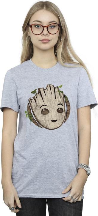 Image du produit - T-shirt AM GROOT WOODEN HEAD - Femme (S)