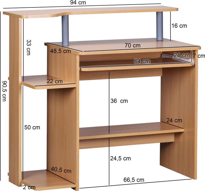 Actual product image Wohnling Dennis (94 x 48 x 90 cm)