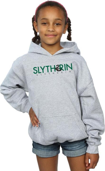 Actual product image Girls Slytherin Text Hoodie (116)