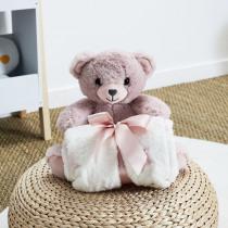 Image du produit Tom & Zoé peluche ours 20cm plaid 70x70cm (20 cm)