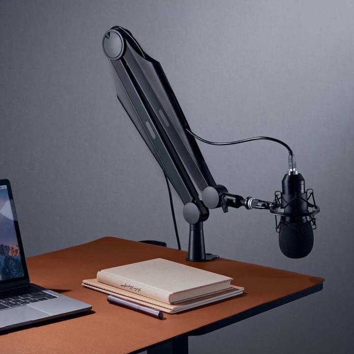 Actual product image Wiltec Microphone arm 80cm articulated arm table mount 3/8" & 5/8" microphones Studio