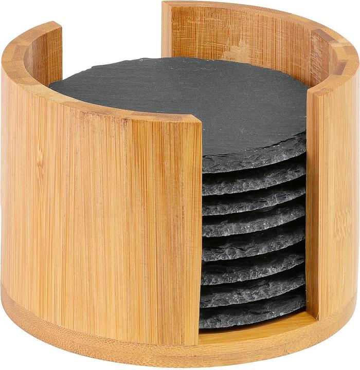 Westmark Naturschiefer-Untersetzer (8 x, Glasuntersetzer)