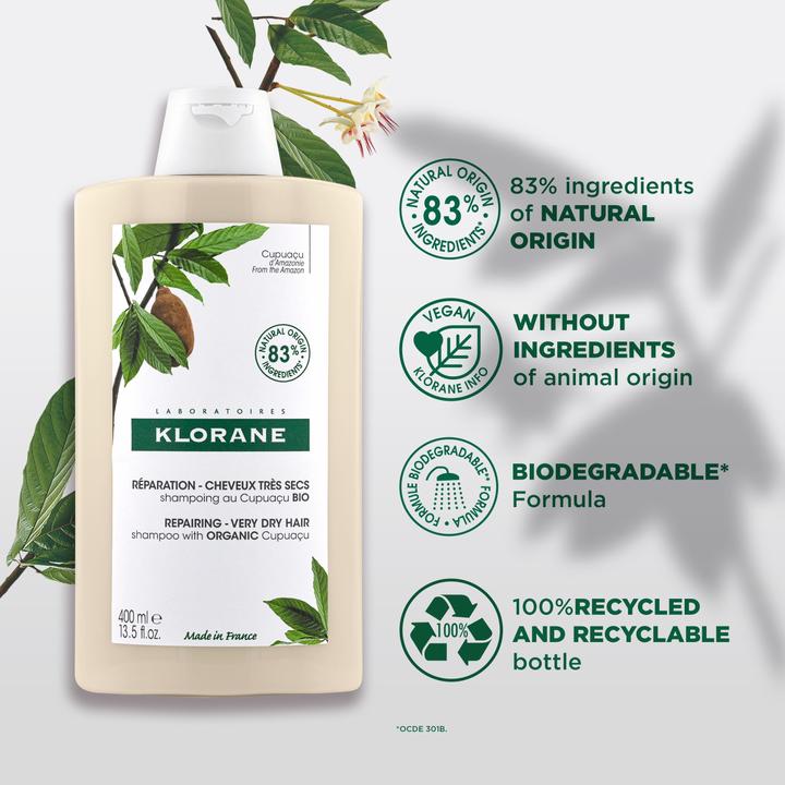 Produktbild Klorane Reparierendes Shampoo mit BIO-Cupuaçu (200 ml, Flüssiges Shampoo)