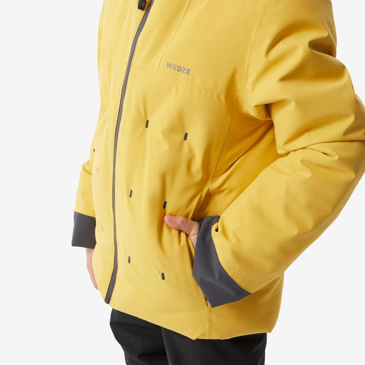 Produktbild Wedze Skijacke Kinder wattiert warm wasserdicht - Piste 500 gelb (152)