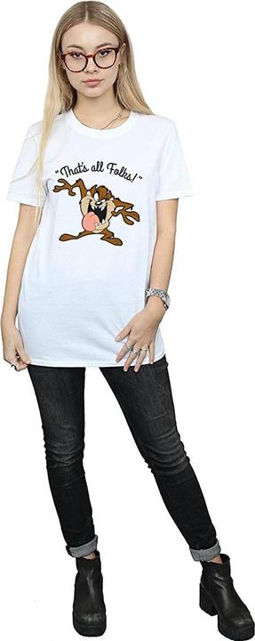 Immagine prodotto Looney Tunes Maglietta boyfriend in cotone That's All Folks Taz (S)
