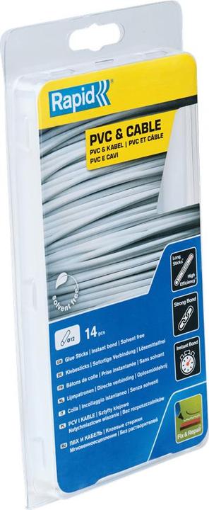 Rapid PVC & Kabel Klebesticks Ø12x190mm 14 Stück