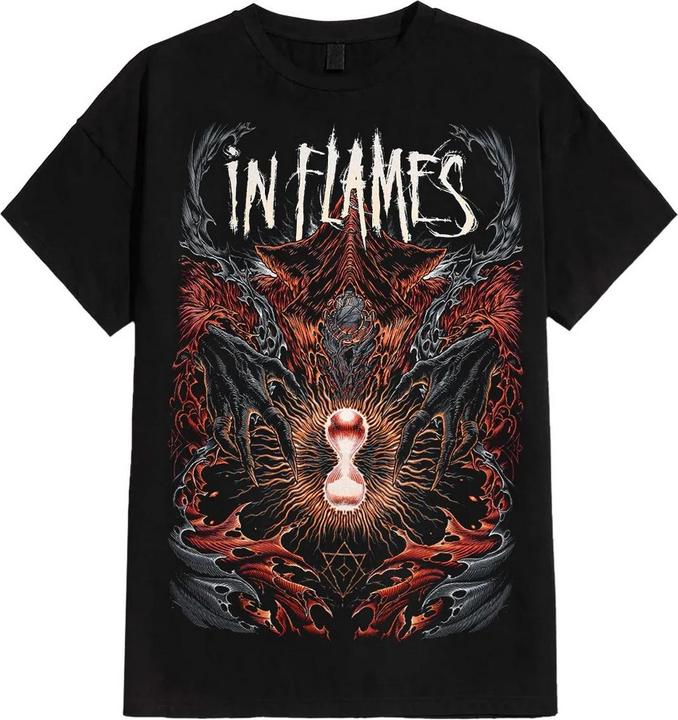 Actual product image In Flames Unisex Adult Ghost In My Head T-Shirt (XL)