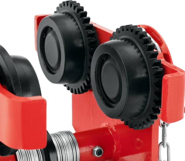 Produktbild Steinberg Rollfahrwerk Krankatze Laufkatze Handfahrwerk 3000 kg 90-150 mm Gusseisen/Stahl