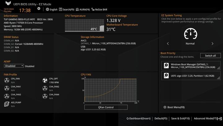 Actual product image ASUS TUF Gaming B850-Plus Wifi (AM5, AMD B850, ATX)