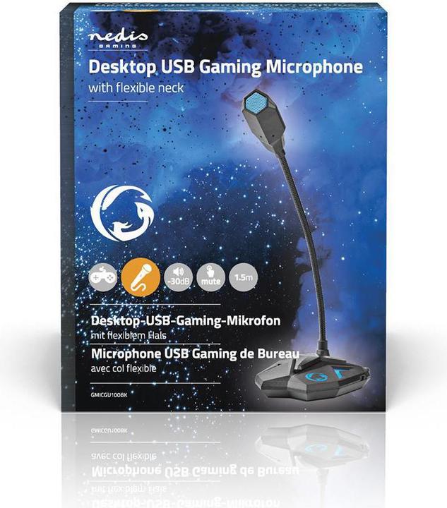 Actual product image Nedis Desktop Gaming Microphone GMICGU100BK