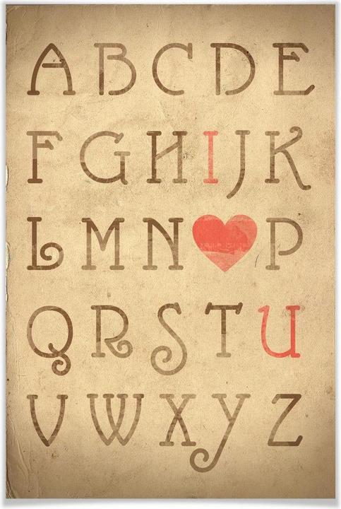 Image du produit Trenddeko Alphabet de l'amour (40 x 60 cm)