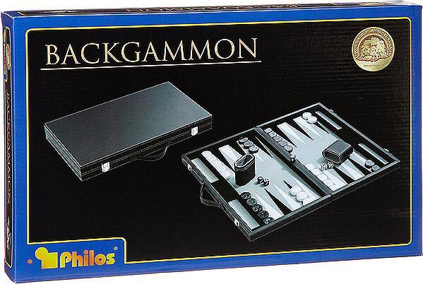 Image du produit Philos Backgammon gris médium similicuir (Allemand)