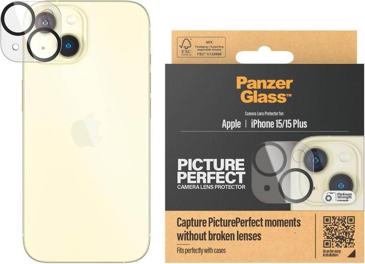 Actual product image PanzerGlass PicturePerfect Camera Lens Protector (1 Piece, Apple iPhone 15)