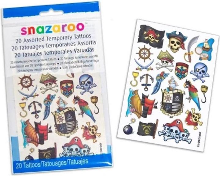 Actual product image Snazaroo Accessories Tattoos Pirates, 20 pieces