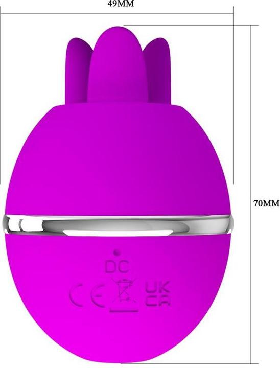 Actual product image Pretty Love Gemini Ball Purple. Round Silicone Vibrator