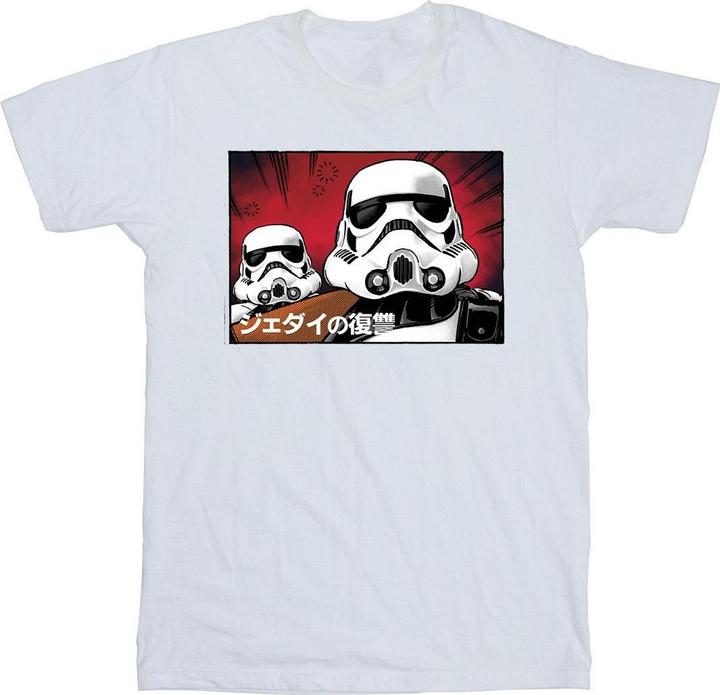 Actual product image Star Wars Mens Stormtrooper Japanese T-Shirt (L)