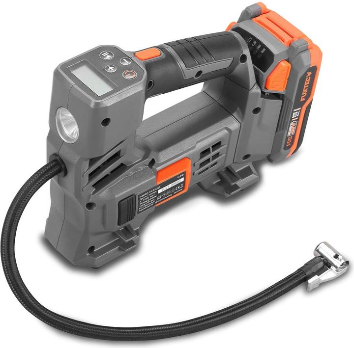 Produktbild Fuxtec 20V Akku Kompressor FX-E1CI20 SET mit 1 x Akku 2Ah, 1 x Ladegerät 1A