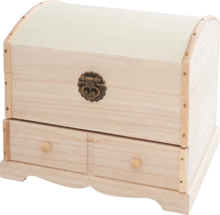 Immagine prodotto VBS Cassapanca rotonda con coperchio, legno grezzo, circa 20x17x17cm