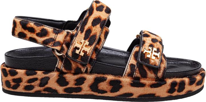 Tory Burch kira sandal in leopard print leather