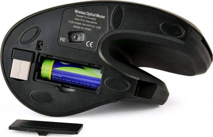 Actual product image Gembird Ergonomic mouse 6 buttons black (Wireless)