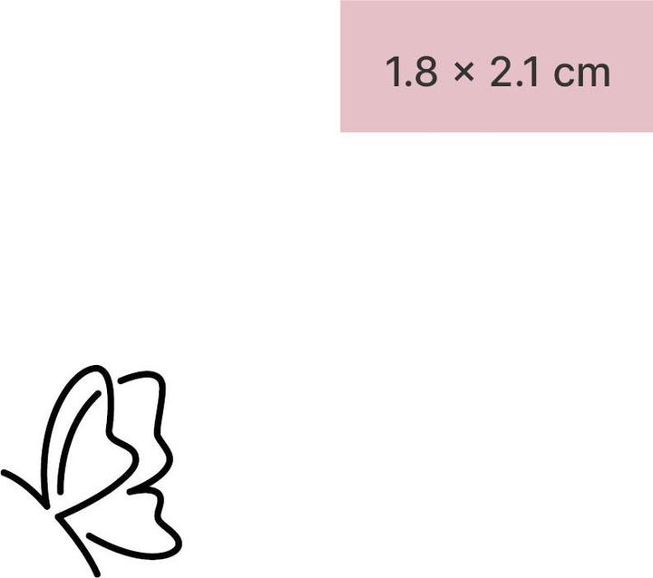 Produktbild minink Temporäres Tattoo – Zarter Schmetterling