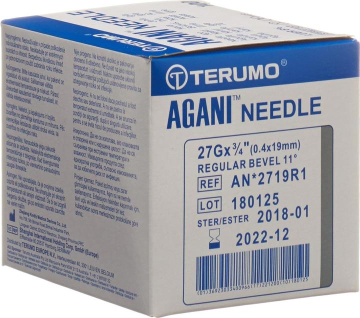 Terumo Aga Einmalk 27G 0.4x19mm grau 100
