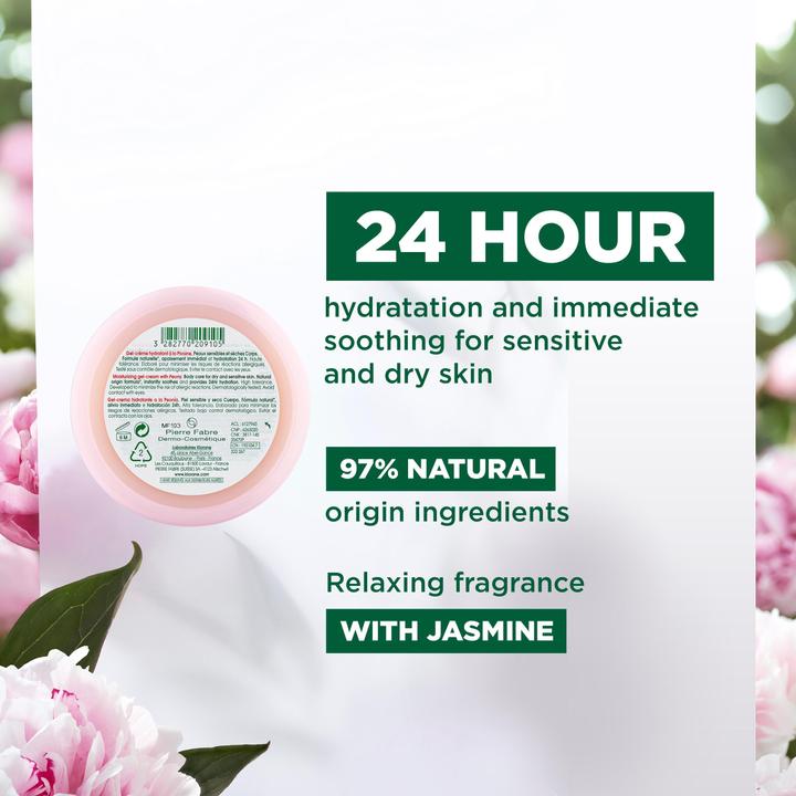 Image du produit Klorane Gel-crème hydratant à la pivoine (Lait pour le corps, 200 ml)