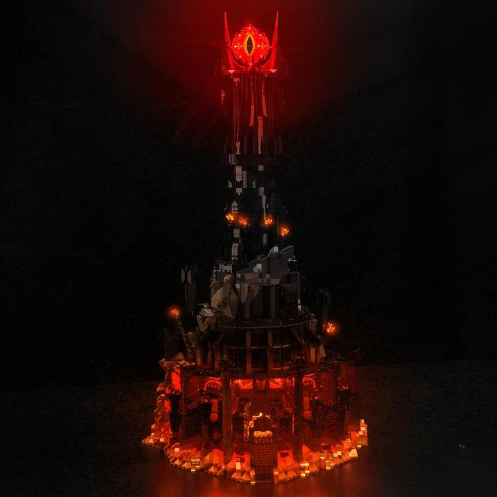 Actual product image BrickBling LED light set for LEGO The Lord of the Rings: Barad-dûr (10333) incl. remote control