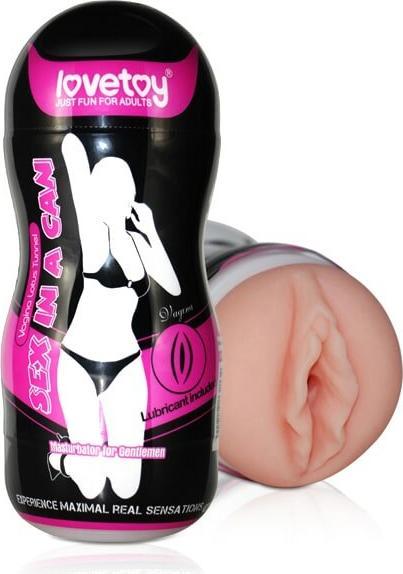 Actual product image Lovetoy Sex in a Can -Vibrating Vagina Tunnel 1