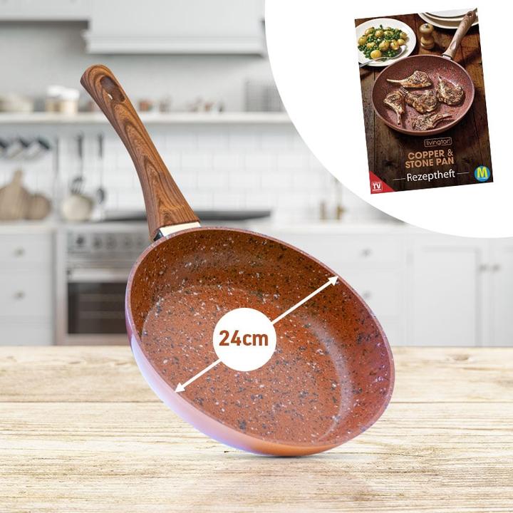 Actual product image Livington Copper & Stone Pan (25 cm, Frying pan, Copper, Aluminium, Steel)