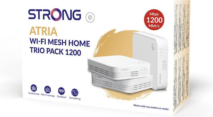 Immagine prodotto Strong ATRIA Wi-Fi Mesh Home Triple Pack 1200EUV2 (867 Mbit/s, 300 Mbit/s)