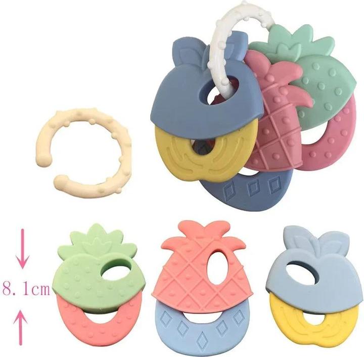 Produktbild Activity Board Silikon Beissringe für Baby Dinge Neugeborenes kaut Lebensmittelqualität Beissringe Training Bett
