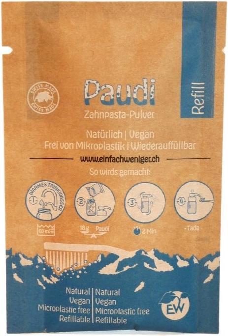 Einfach Weniger Zahnpasta Pulver Nachfüllbeutel