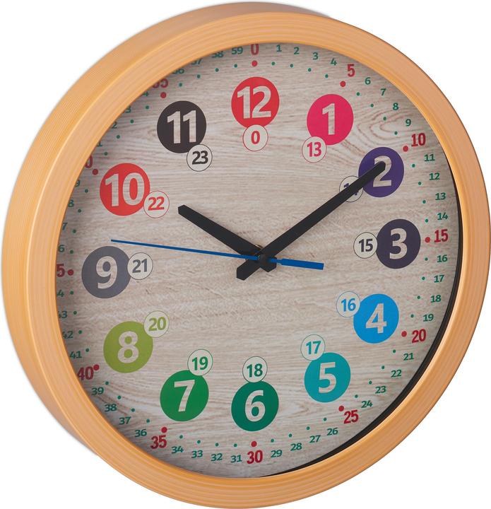 Relaxdays Horloge murale pour enfants (30 cm)