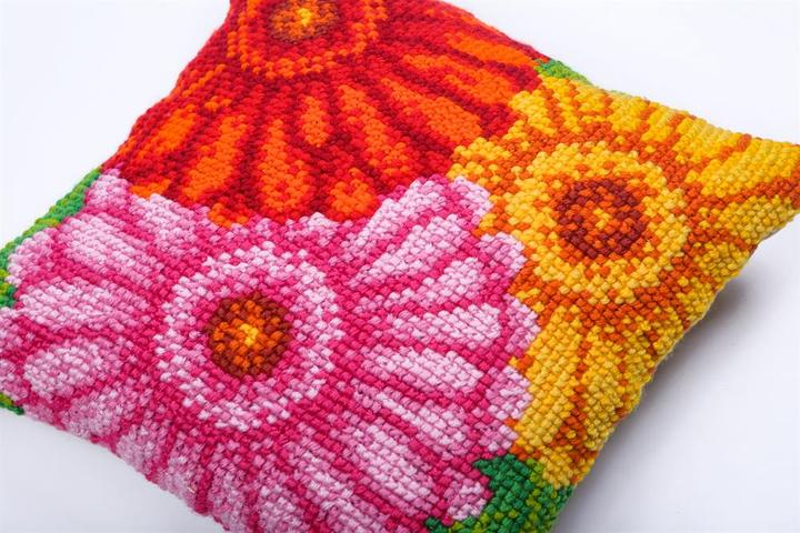 Immagine prodotto Craft Buddy Set di cuscini con ricamo a croce Rising Flowers, 43x43 cm