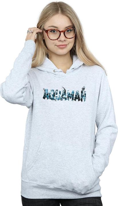 Actual product image Womens/Ladies Aquaman Text Logo Hoodie (S)