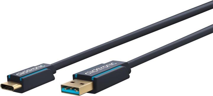 Image du produit clicktronic Câble adaptateur USB-C - USB-A, haute vitesse (2 m, USB 3.0)