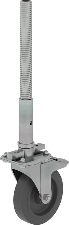 Produktbild Munk Lenkrolle mit Spindel, spurlos grau höhenverstellbar ø 200 mm (75.30 cm)