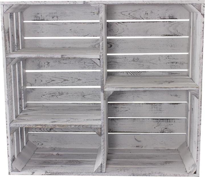 Produktbild Holz Zollhaus Regal Vintage Shabby, Weiss, 77 x 68 cm (34 x 68 x 77 cm)