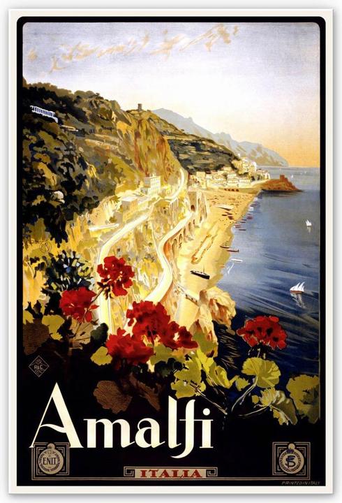 Image du produit Trenddeko Vintage Travel - Amalfi (30 x 45 cm)