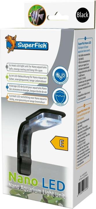 Produktbild SuperFish Aquarienleuchte Nano Led Schwarz, Produkttyp (LED, 0.60 W)