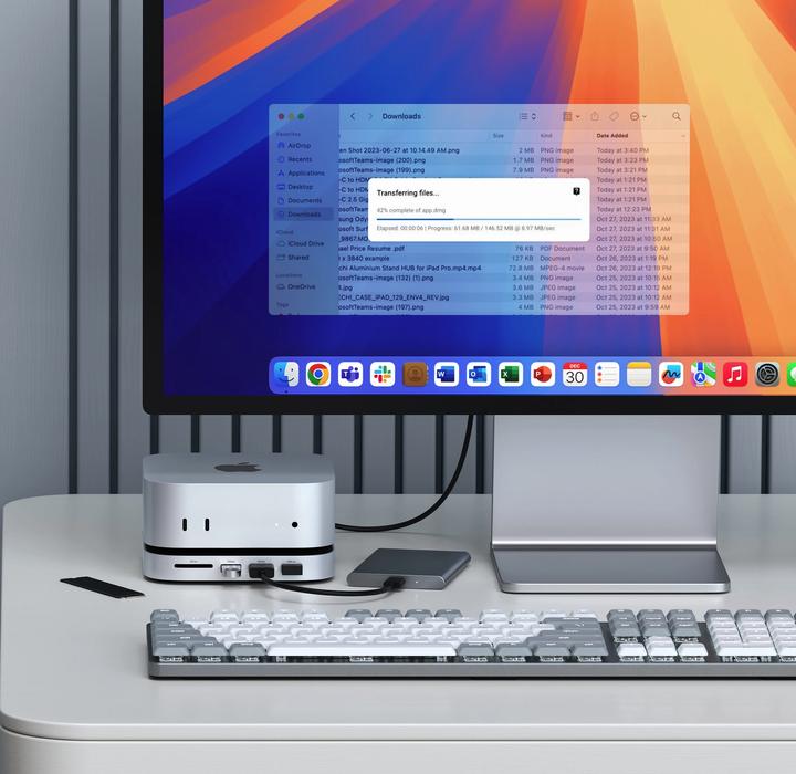 Immagine prodotto Satechi Mac Mini M4 Stand & Hub with SSD Enclosure (USB-C, 5 Porti)
