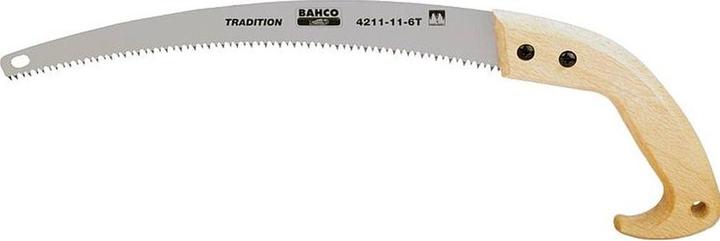 Immagine prodotto Bahco Sega per rami con punte dei denti riaffilabili e manico in legno, 6 denti, 11".