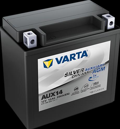 Immagine prodotto Varta AUX14 SILVER AUXILIARY DYNAMIC AGM 513 106 020 Batteria di riserva 13Ah (12 V, 13 Ah, 200 A)